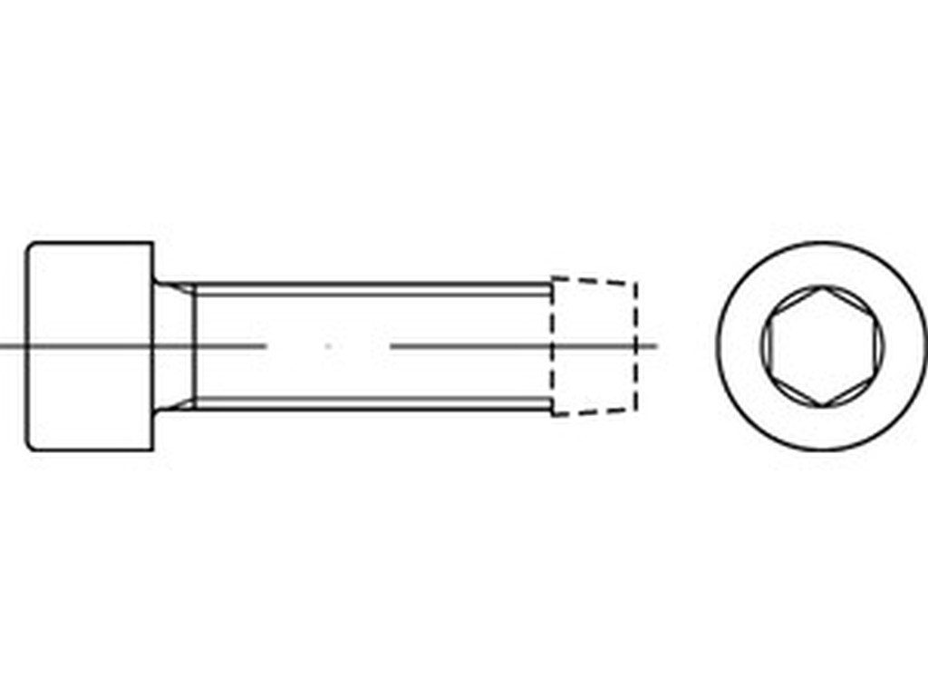 Bild von DIN 7500 Stahl geh. M 8x50 (galv. verzinkt) Gew.furch. Schr. für metr. Gew. - Pkg. (100) (VPE=100 Pkg. (100))