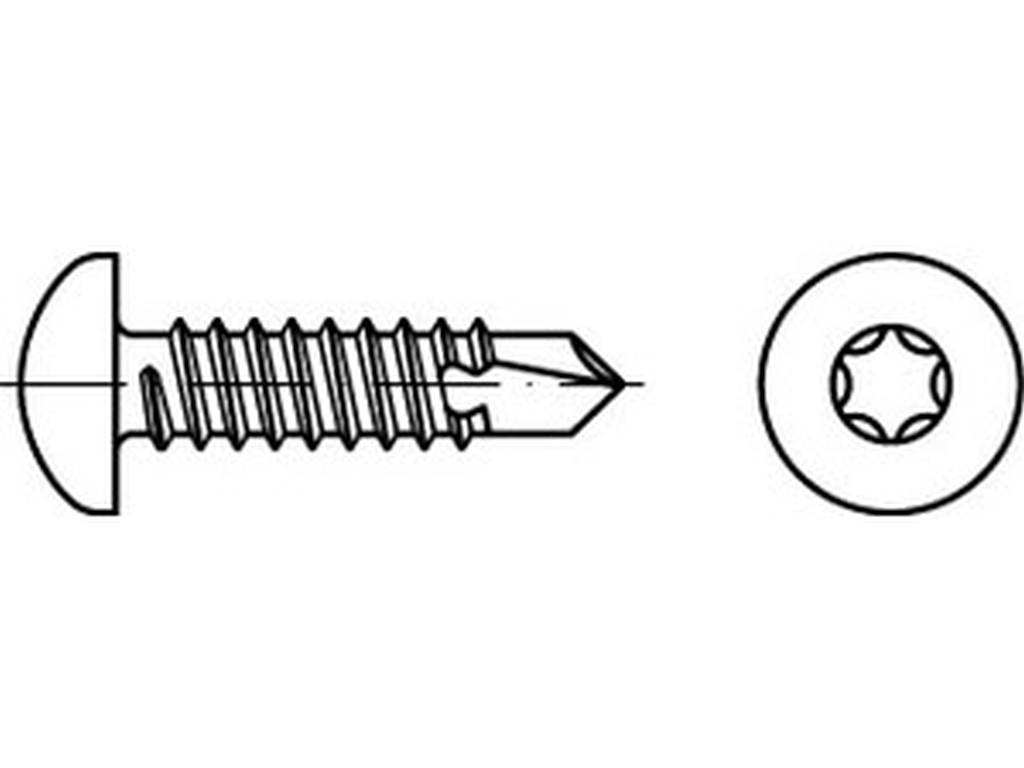 Bild von DIN 7504 Stahl N 2,9x16 -T10 , LIKO (galv. verzinkt) Bohrschrauben - mit Bohrsp. - Pkg. (1000) (VPE=1000 Pkg. (1000))