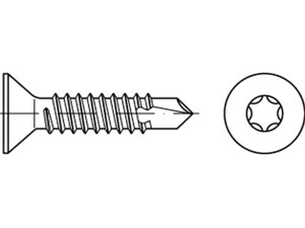 Bild von DIN 7504 Stahl P 2,9x13 -T10 , SEKO (galv. verzinkt) Bohrschrauben - mit Bohrsp. - Pkg. (1000) (VPE=1000 Pkg. (1000))