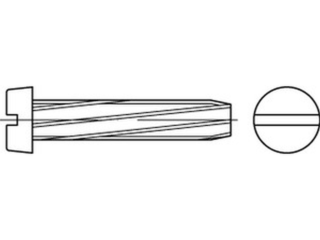 Bild von DIN 7513 Stahl M 6x12 (galv. verzinkt) Gewinde-Schneidschrauben - Pkg. (1000) (VPE=1000 Pkg. (1000))