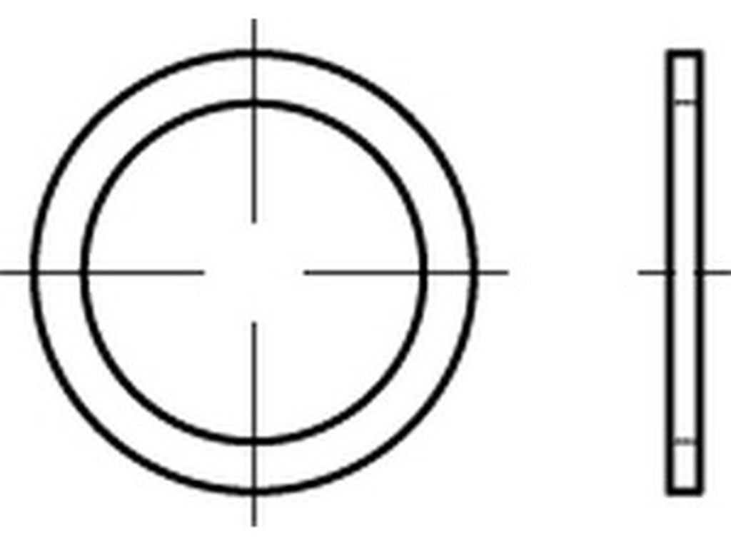 Bild von DIN 7603 Alu A 10x15x1 Al (blank) Dichtringe - Pkg. (1) (VPE=1 Stück)