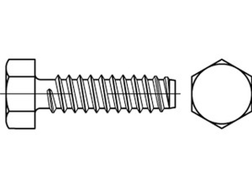 Bild von DIN 7976 Stahl 4,2x9,5 -F (galv. verzinkt) 6-kt -Blechschrauben - Pkg. (500) (VPE=500 Pkg. (500))