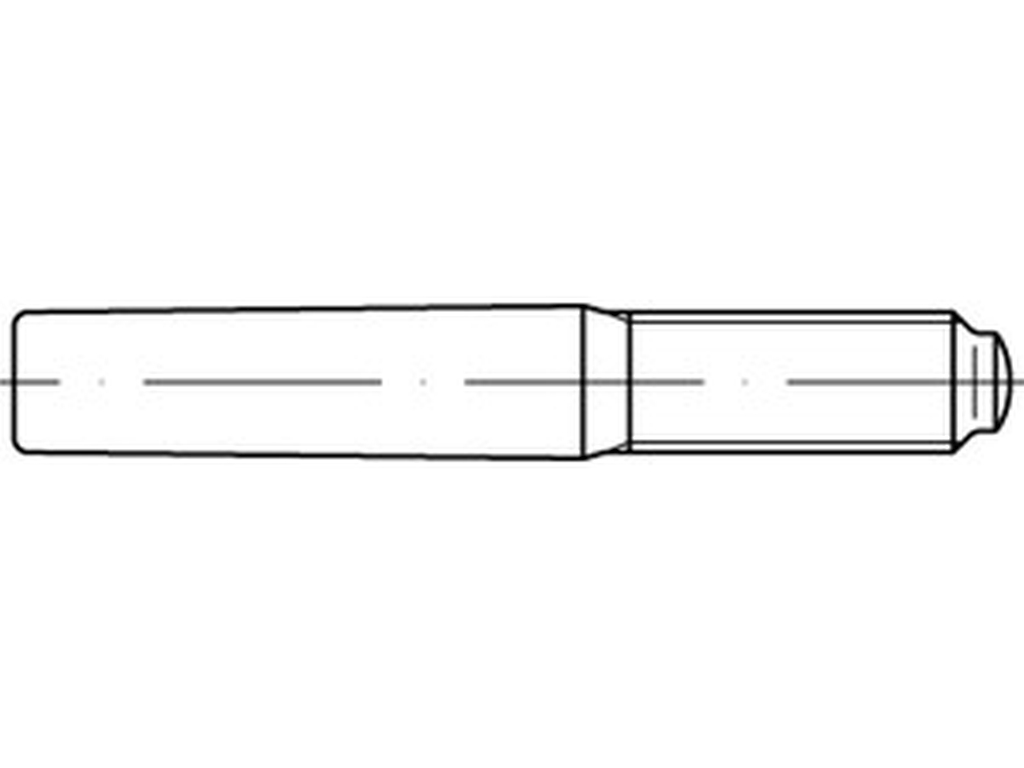 Bild von DIN 7977 Stahl 20x140 (blank) Kegelstifte mit Gewindezapfen - Pkg. (1) (VPE=1 Stück)