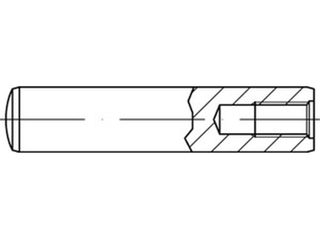 Bild von DIN 7979 Stahl 4x18 (blank) Zylinderstifte mit Innengewinde - Pkg. (100) (VPE=100 Pkg. (100))