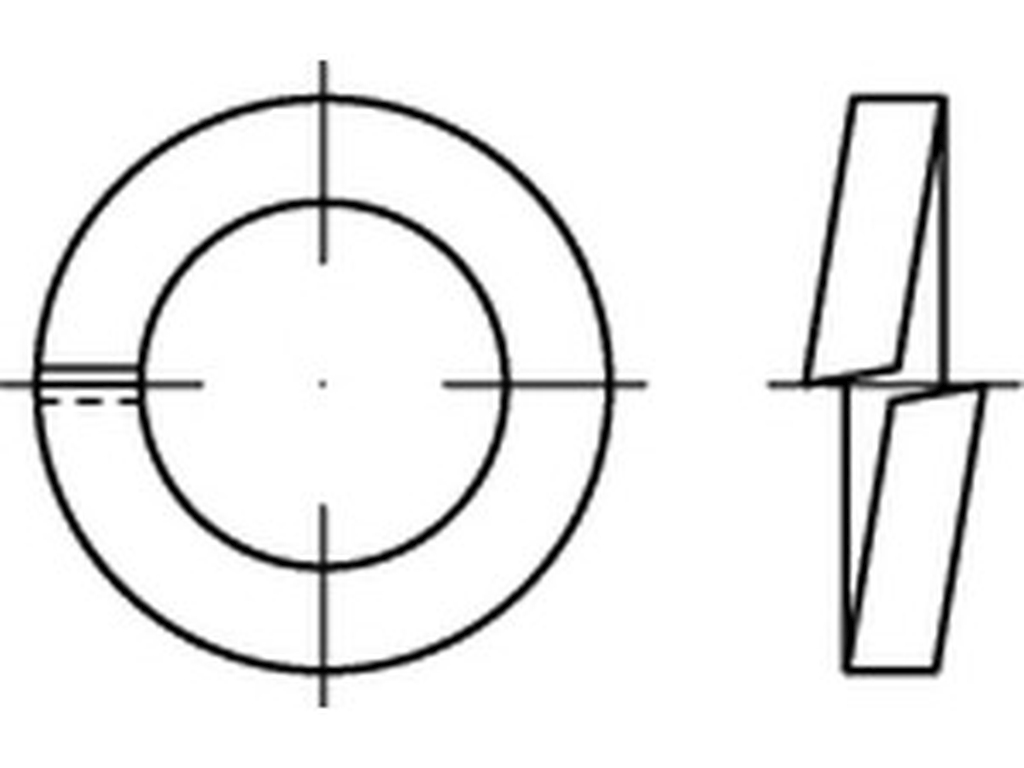 Bild von DIN 7980 1.4310 10 (Federstahl) Federringe für Zylinderschr. - Pkg. (100) (VPE=100 Pkg. (100))