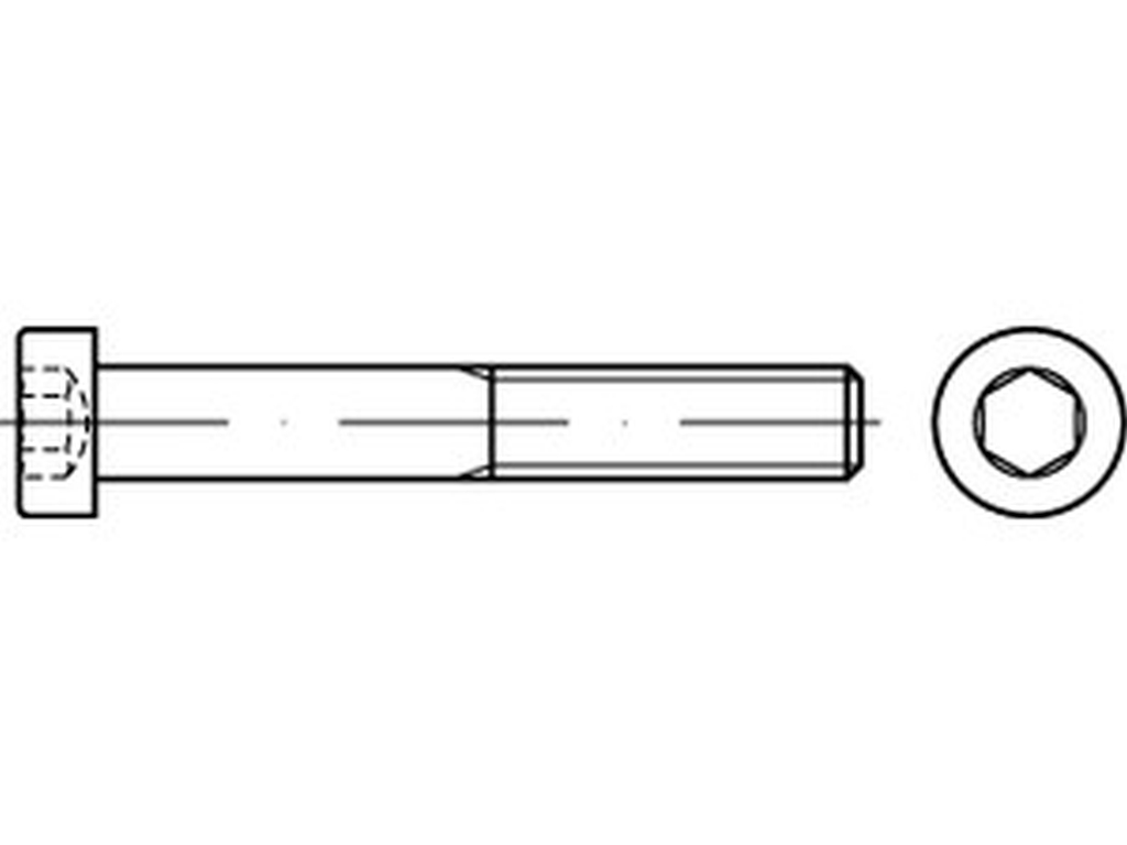 Bild von DIN 7984 10.9 M 8x25 (blank) Zylinderschr. mit I-6kt und niedrigem Kopf - Pkg. (200) (VPE=200 Pkg. (200))