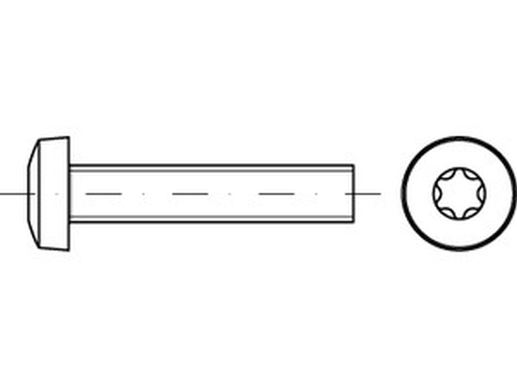 Bild von DIN 7985 4.8 M 2,5x10 -T8 (galv. verzinkt) Linsenschrauben mit Innensechsrund - Pkg. (2000) (VPE=2000 Pkg. (2000))