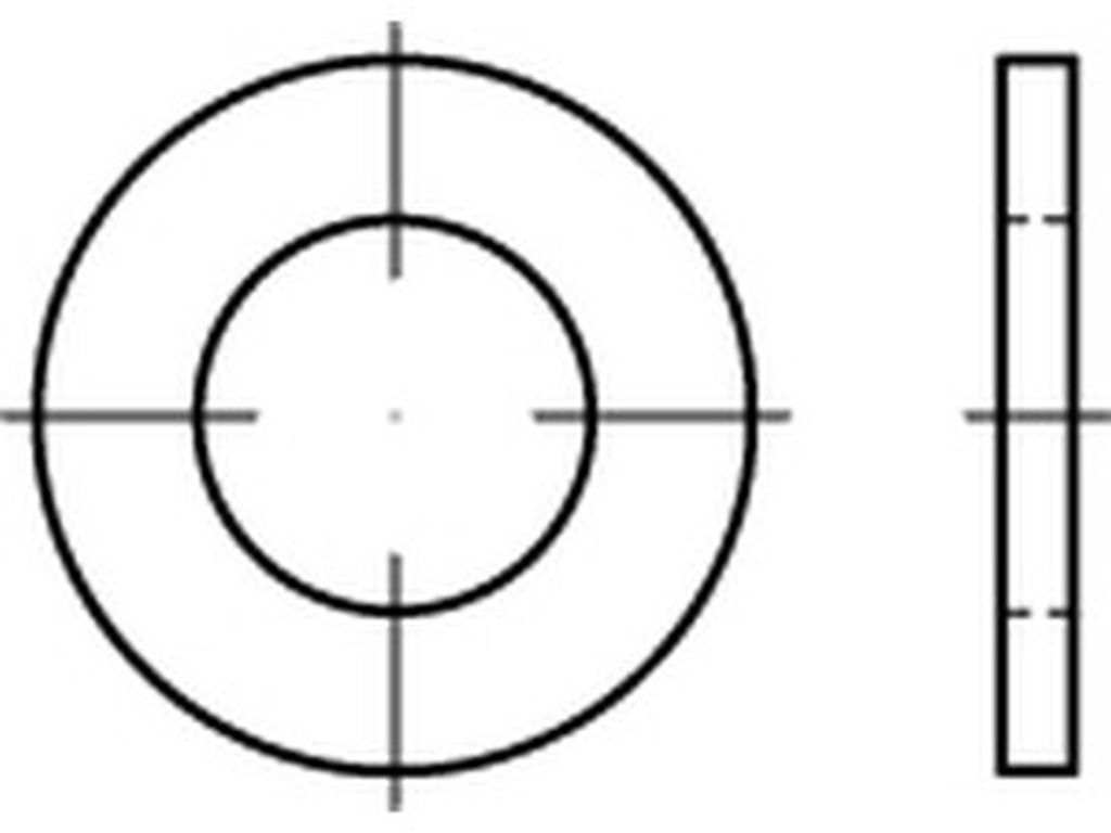 Bild von DIN 7989 -1 A4 33 Pk C ÜH 33x56x8 (rostfrei) Scheiben für Stahlkonstruktionen - Pkg. (50) (VPE=50 Pkg. (50))