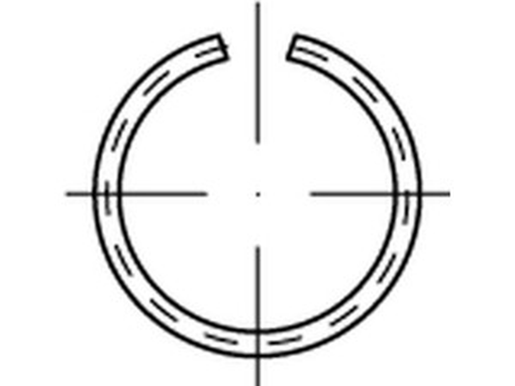 Bild von DIN 7993 FSt.-Draht A22 (blank) Runddraht-Sprengringe - Pkg. (100) (VPE=100 Pkg. (100))