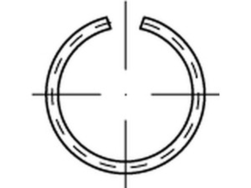 Bild von DIN 7993 FSt.-Draht A 35 (blank) Runddraht-Sprengringe - Pkg. (100) (VPE=100 Pkg. (100))