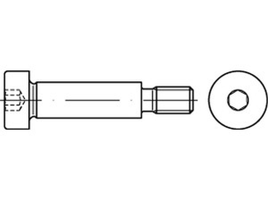 Bild von ISO 7379 12.9 6 h8 - M 5x12 (blank) Schulterpassschrauben mit Innensechskant - Pkg. (50) (VPE=50 Pkg. (50))