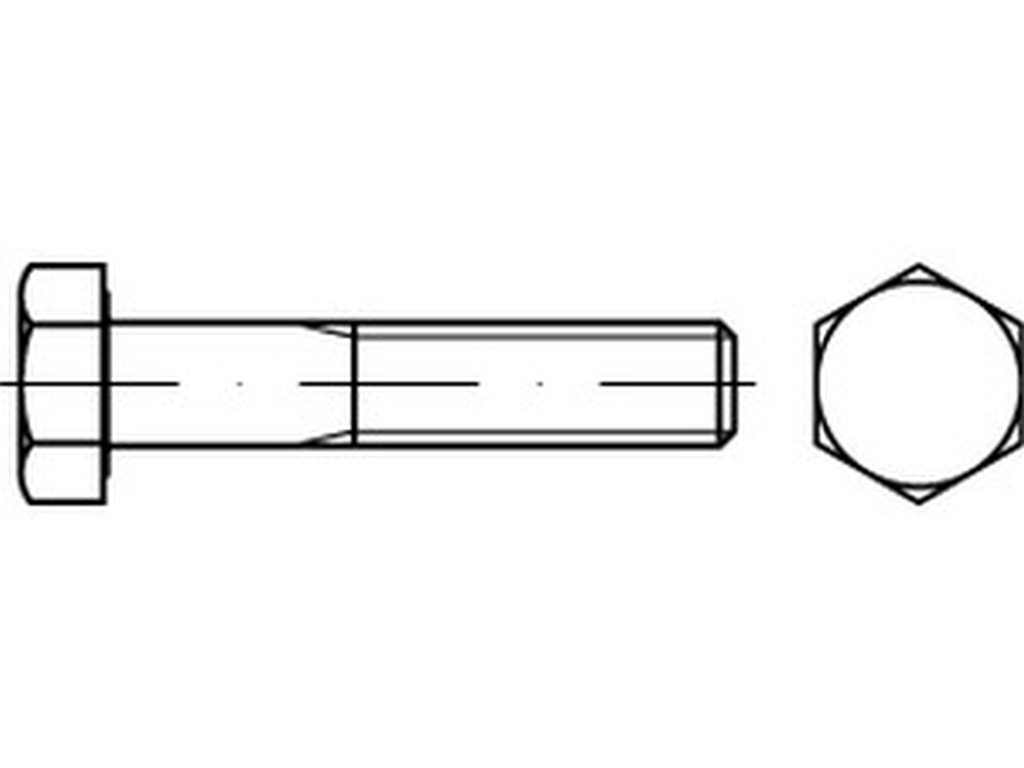 Bild von ISO 8765 8.8 M 12x1,5x45 (blank) 6-kt Schr. mit Schaft, Feingew. - Pkg. (100) (VPE=100 Pkg. (100))