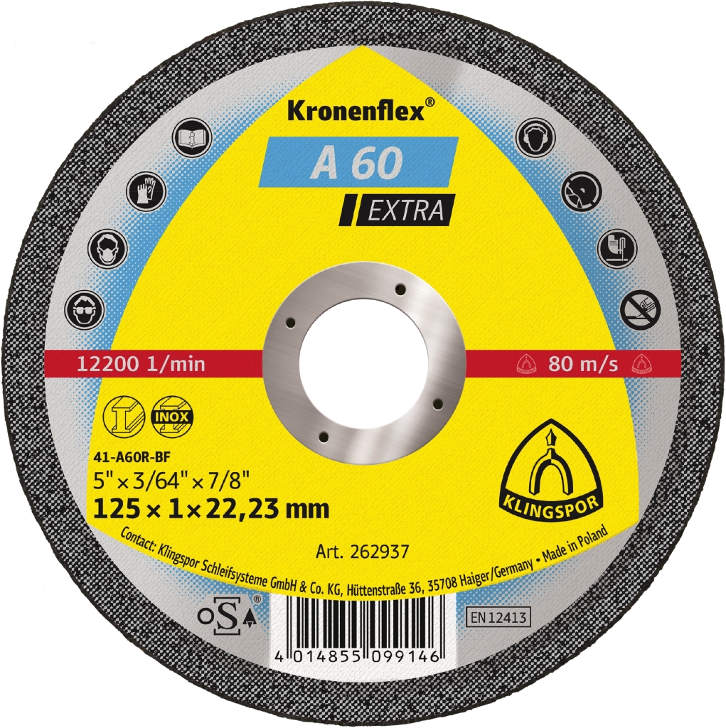 Bild von A 60 EX Trennscheiben 115 x 1 x 22,23 mm gerade - Edelstahl|Metall Universal (VPE=25 Pkg. (25))
