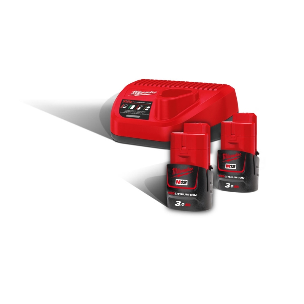 Bild von 12V Starterset-12-Volt (M12NRG-302) - Akku: 2 x 12 V 3.0 Ah Red Li-Ion Akku (VPE=1 Stück)