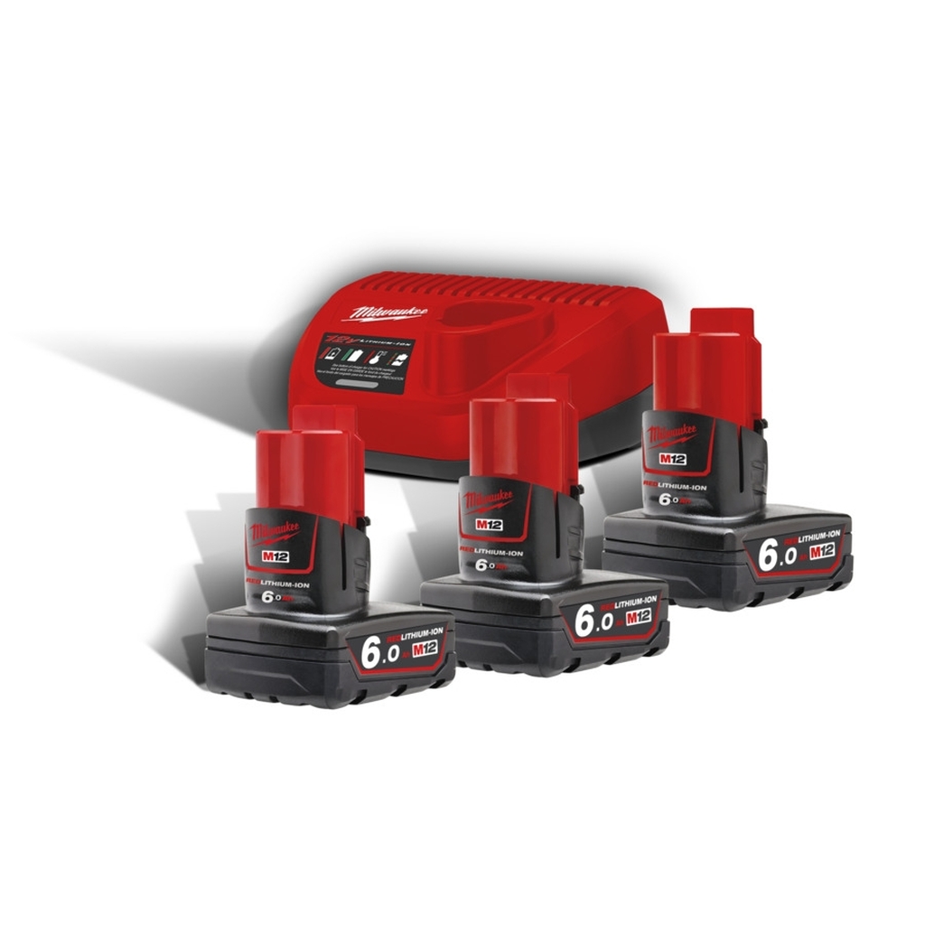 Bild von 12V Starterset-12-Volt (M12NRG-603) - Akku: 3 x 12 V 6.0 Ah Red Li-Ion Akku (VPE=1 Stück)