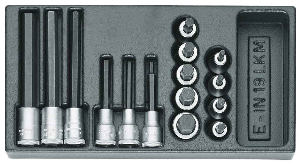 Bild von Gedore - Satz Schraubendrehereinsätze 1/2'' in 1/3 ES-Modul (VPE=1 Stück)
