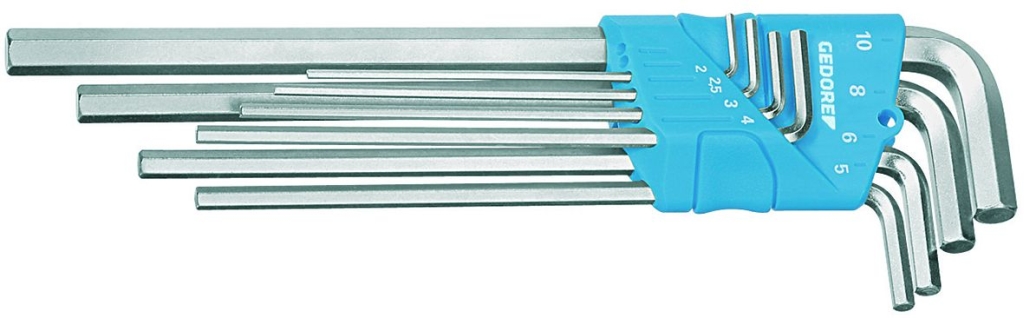Bild von Gedore - Winkelschraubendreher-Satz lang im Halter 8-teilig mm (VPE=1 Stück)