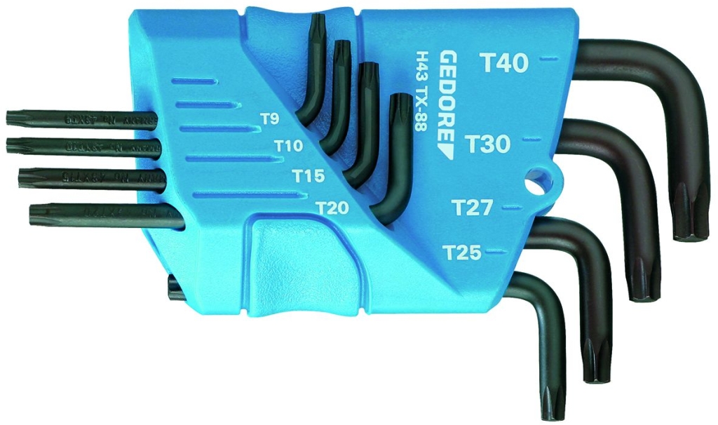 Bild von Gedore - Winkelschraubendreher-Satz im Halter 8-teilig TX T9-T40 (VPE=1 Stück)