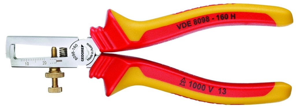 Bild von Gedore - VDE-Abisolierzange mit Hüllenisolierung 160 mm (VPE=1 Stück)