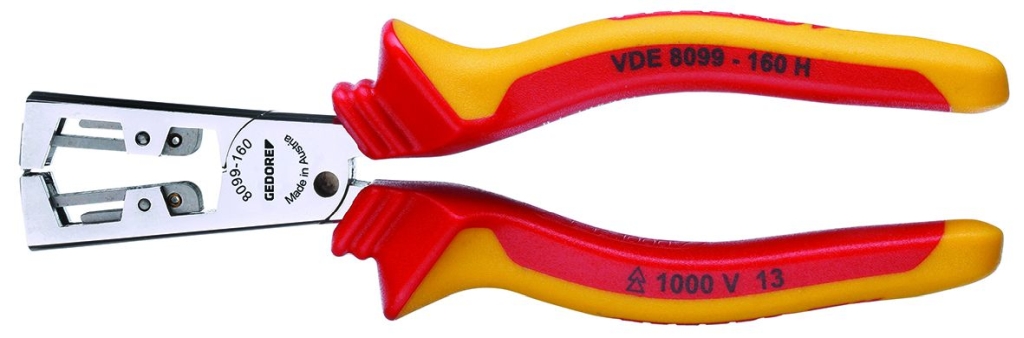 Bild von Gedore - VDE-Abisolierzange STRIP-FIX mit Hüllenisolierung 160 mm (VPE=1 Stück)