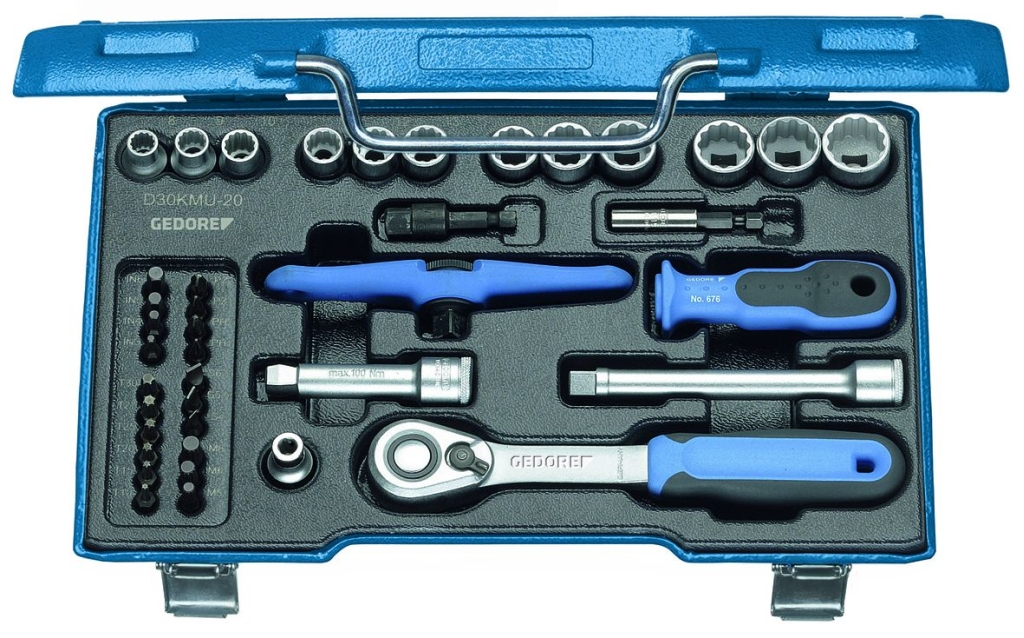 Bild von Gedore - Steckschlüssel-Satz 3/8'' 40-tlg IN-IS-PH-PZ-TX-XZN - Ratschenkasten - Nusskasten (VPE=1 Stück)