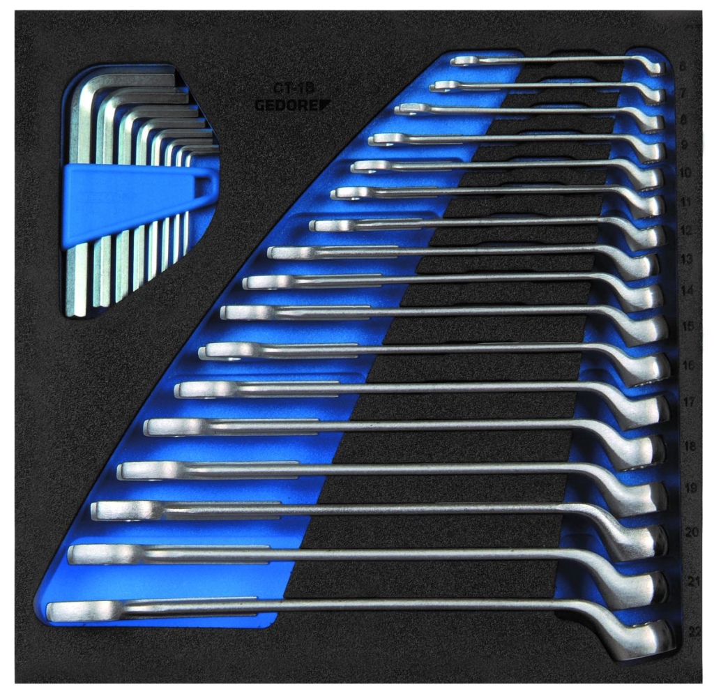 Bild von Gedore - Ring-Maulschlüssel-Satz in Check-Tool-Modul (VPE=1 Stück)