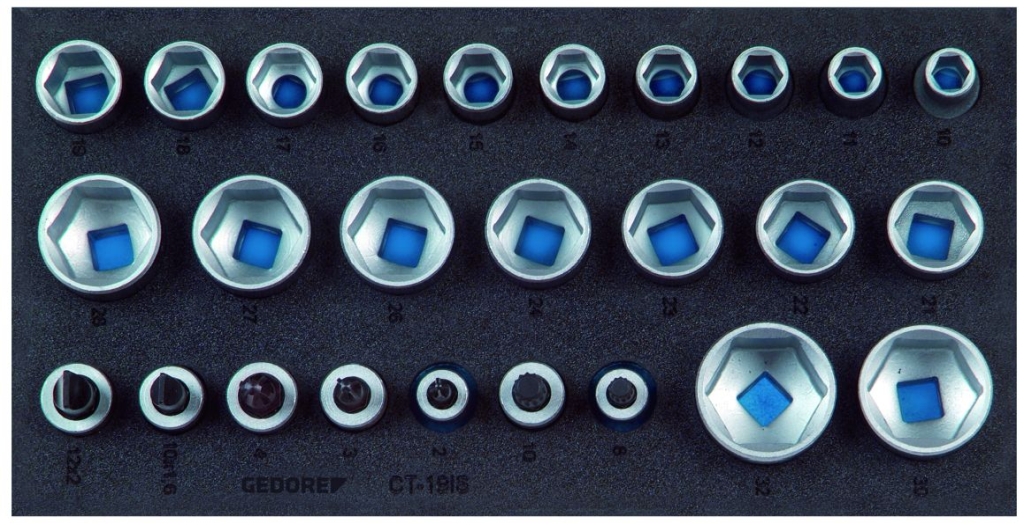 Bild von Gedore - Steckschlüsseleinsätze 1/2'' in Check-Tool-Modul (VPE=1 Stück)