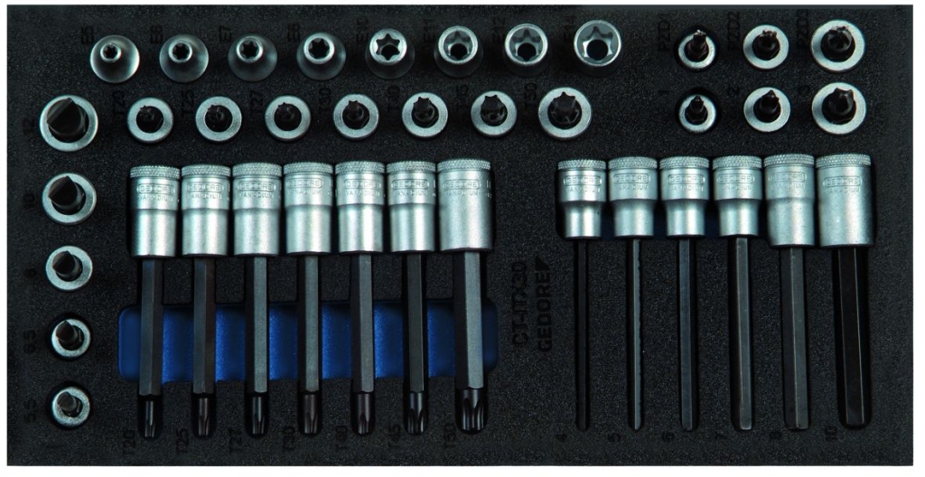 Bild von Gedore - Satz Schraubendrehereinsätze 3/8'' in Check-Tool-Modul (VPE=1 Stück)