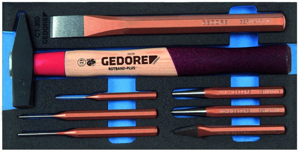 Bild von Gedore - Meißel-Sortiment - Check-Tool-Einlage mit Sortiment (VPE=1 Stück)
