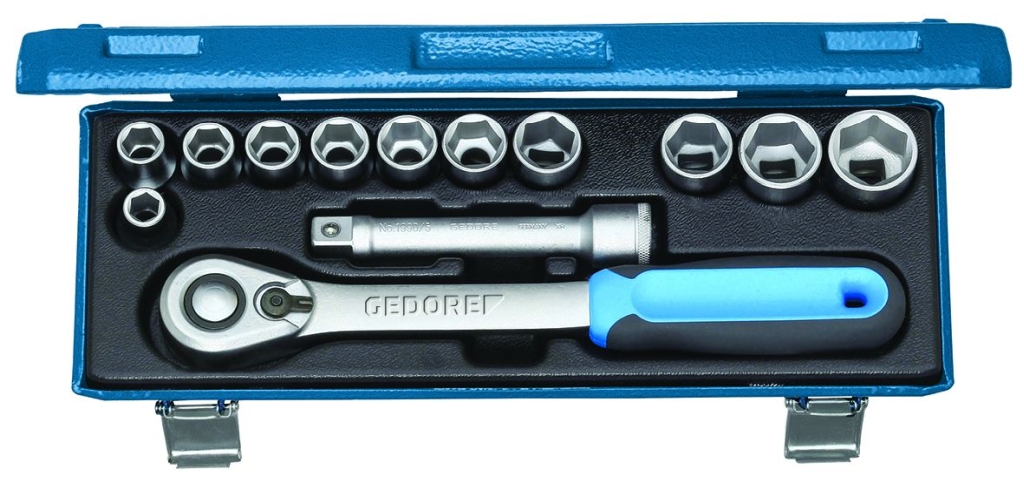 Bild von Gedore - Steckschlüssel-Satz 1/2'' 13-tlg 6-kant 10-24 mm - Ratschenkasten - Nusskasten (VPE=1 Stück)
