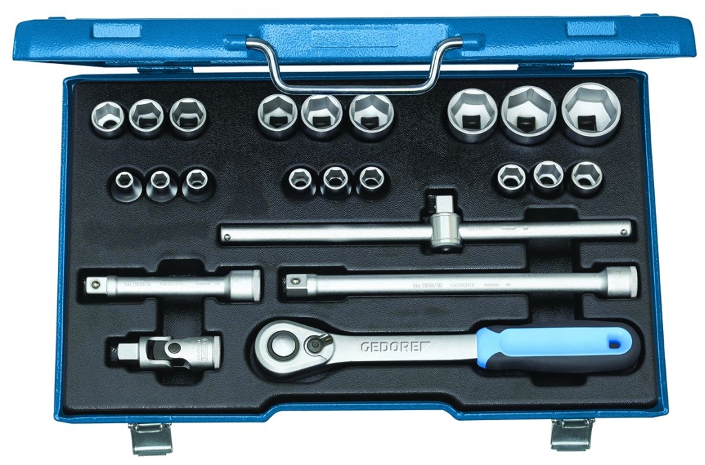 Bild von Gedore - Steckschlüssel-Satz 1/2'' 23-tlg 6-kant 8-32 mm - Ratschenkasten - Nusskasten (VPE=1 Stück)