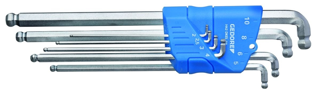 Bild von Gedore - Winkelschraubendreher-Satz XL 8-teilig 2-10mm (VPE=1 Stück)