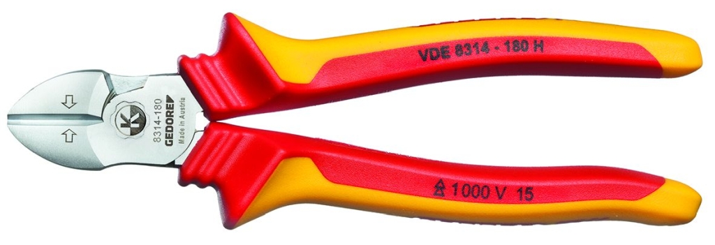 Bild von Gedore - VDE-Kraft-Seitenschneider mit Hüllenisolierung 180 mm (VPE=1 Stück)