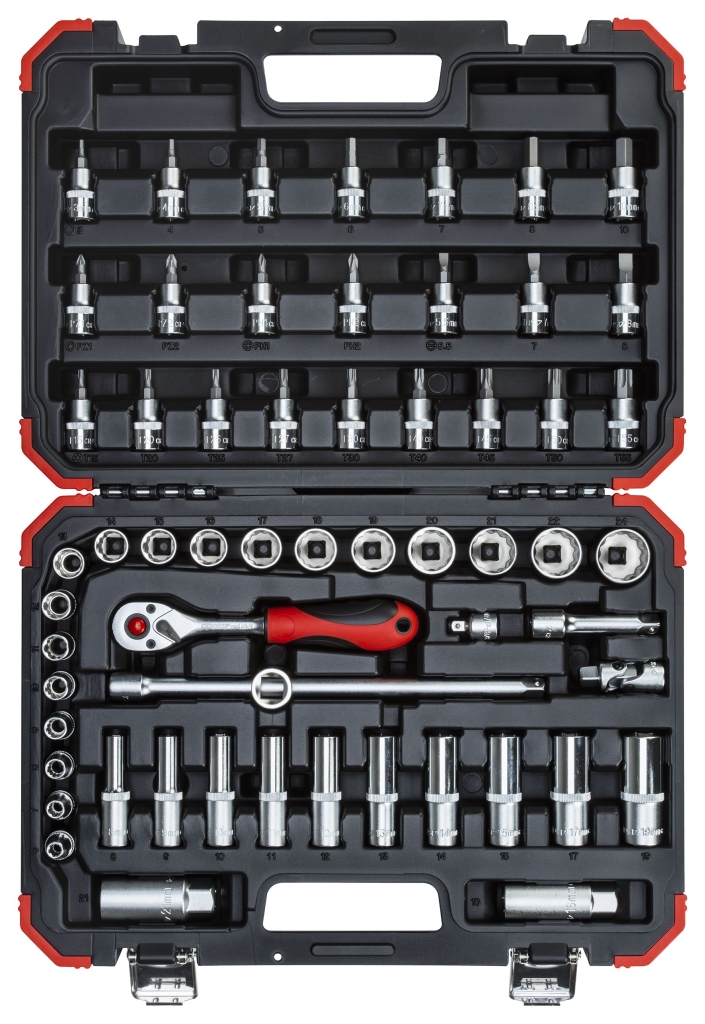 Bild von Gedore - Steckschl.Satz 3/8 SW6-24mm 59tlg - Ratschenkasten - Nusskasten (VPE=1 Stück)