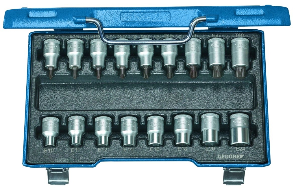 Bild von Gedore - Schraubendreher-Satz 1/2'' 17-tlg Innen+Außen-TORX (VPE=1 Stück)