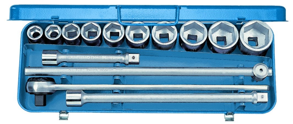 Bild von Gedore - Steckschlüssel-Satz 3/4'' 14-tlg 6-kant 22-50 mm - Ratschenkasten - Nusskasten (VPE=1 Stück)