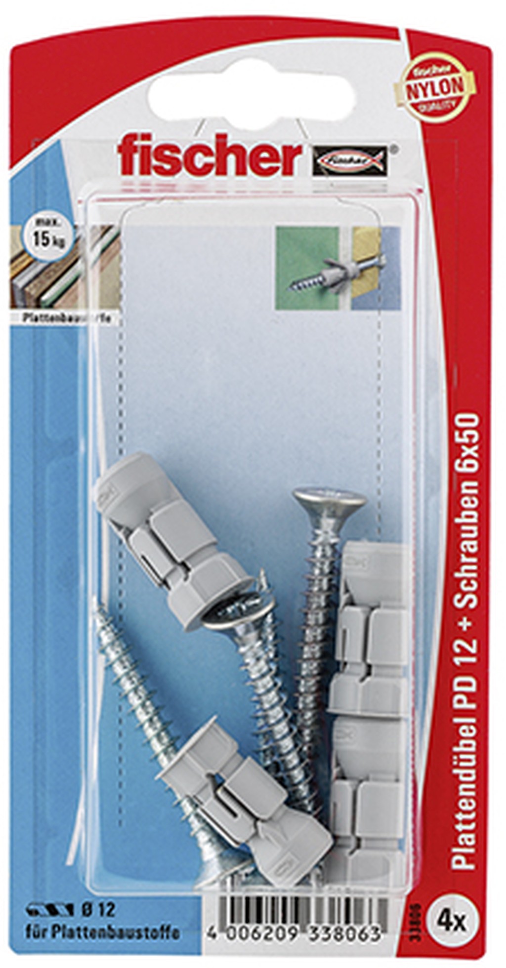 Bild von Plattendübel PD 12 S K (4) (VPE=1 Stück)