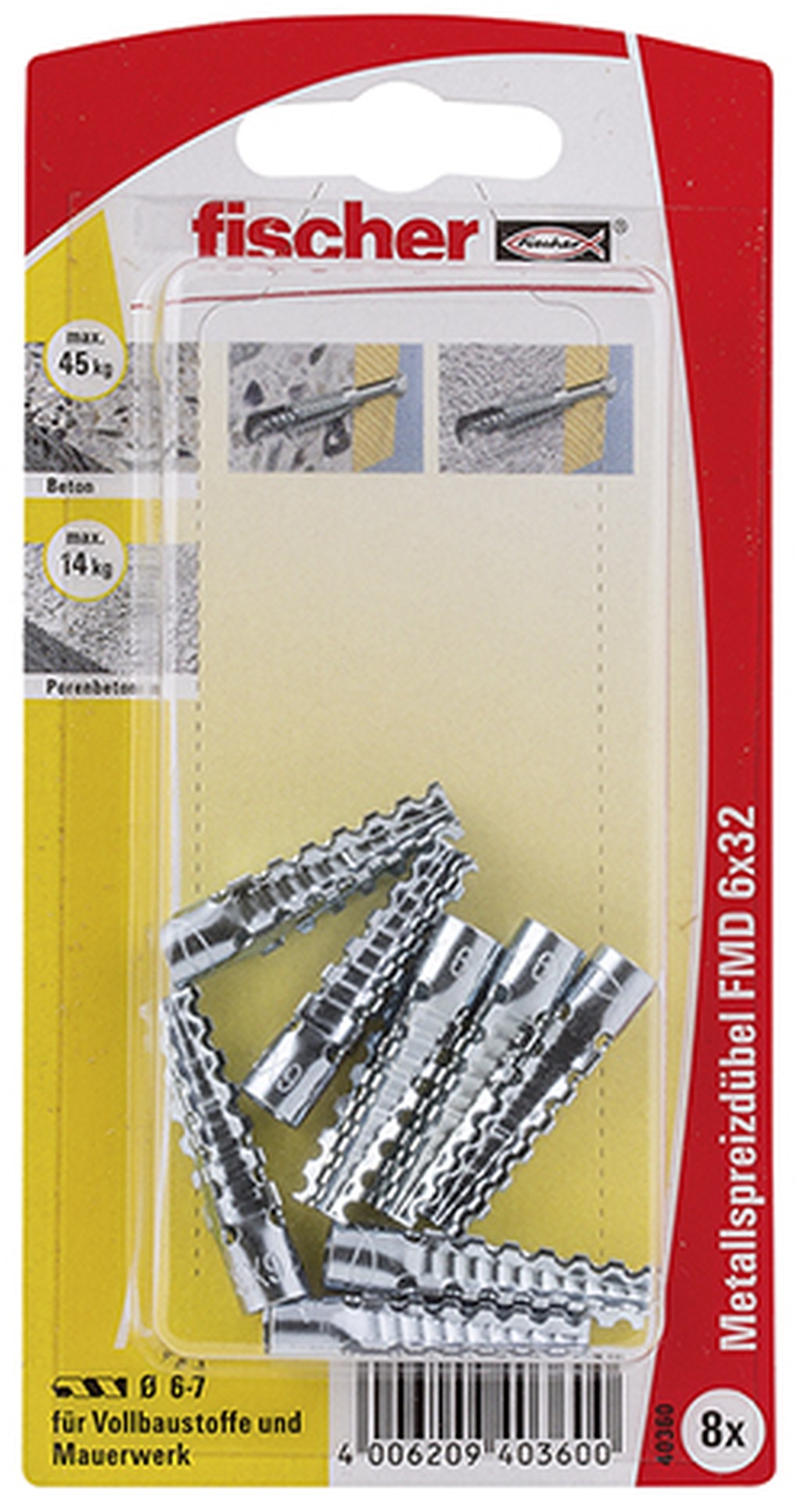 Bild von Metallspreizdübel FMD 6x32 K (8) (VPE=1 Stück)