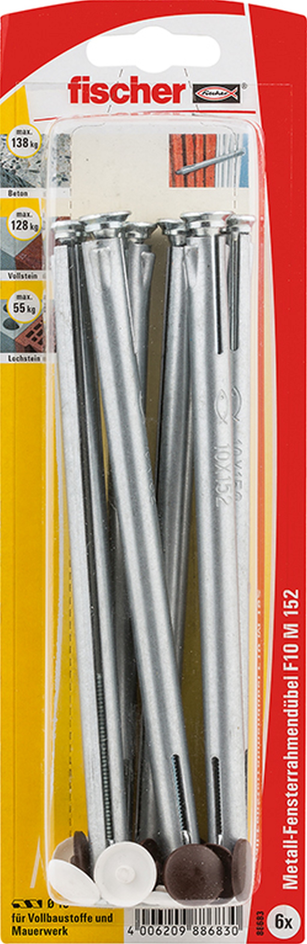 Bild von Fensterrahmendübel F 10 M 152 K (6) (VPE=1 Stück)