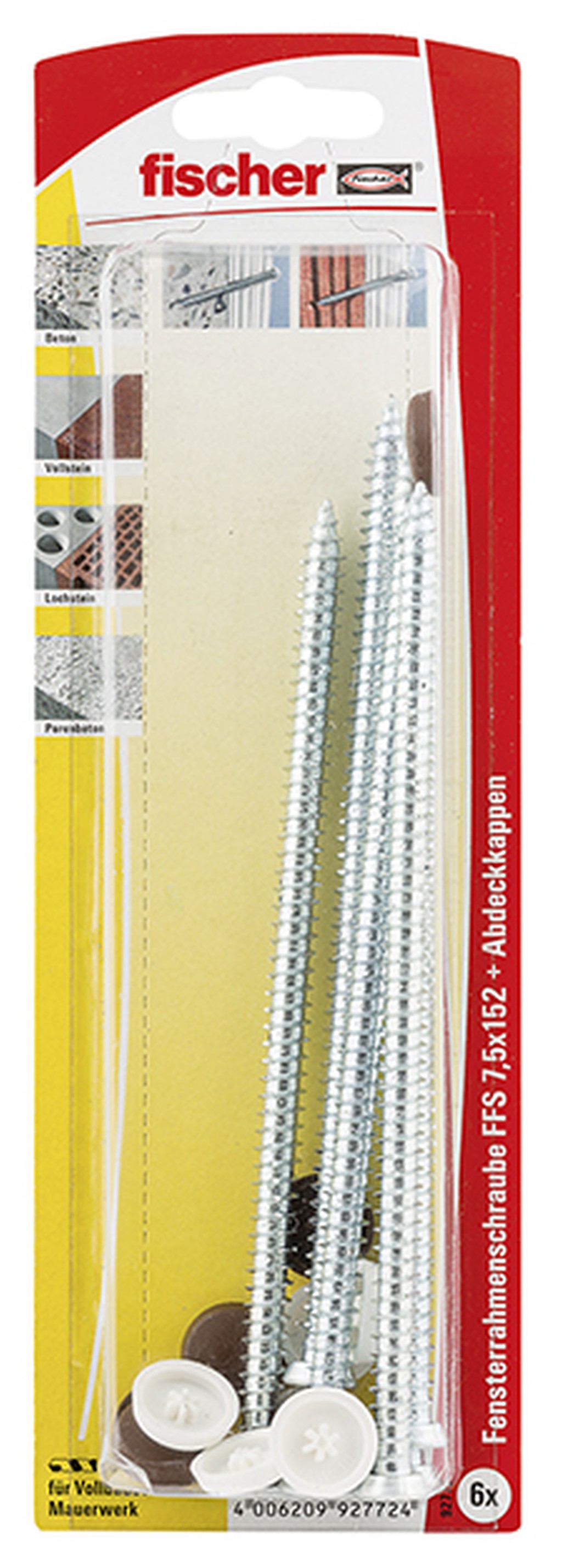 Bild von Fensterrahmenschraube FFS 7,5x152 K (6) (VPE=1 Stück)