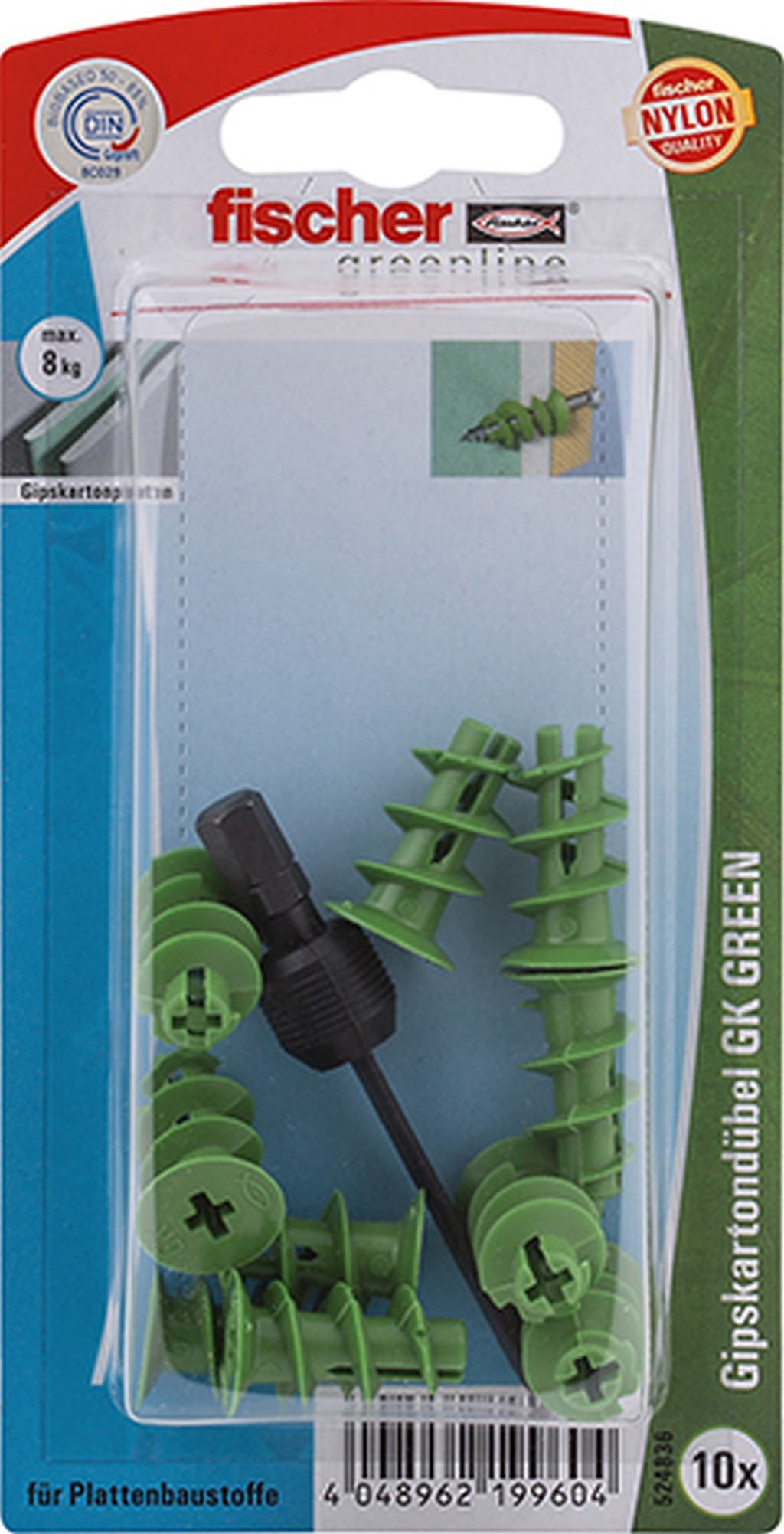 Bild von Gipskartondübel GK GREEN K (10) (VPE=1 Stück)