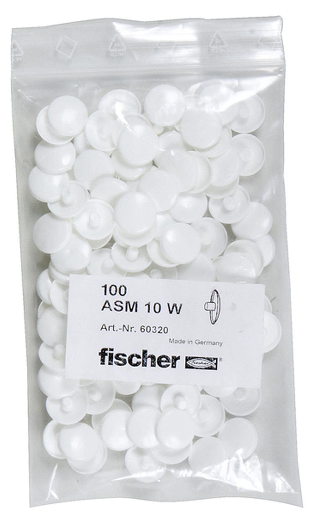 Bild von Abdeckkappe ASM 10 W weiß (VPE=100 Pkg. (100))