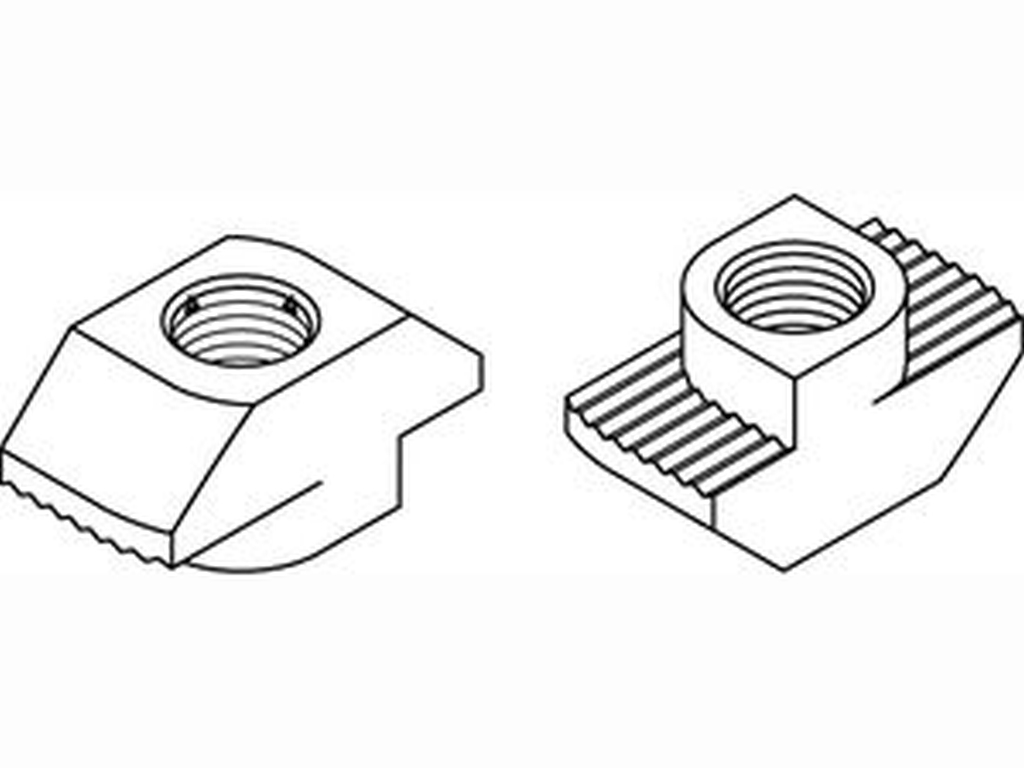Bild von ART 87014 Hammerkopfmutter St. gal Zn 8 mm, M 5 hohe Form gal Zn VE=S (VPE=1000 Pkg. (1000))