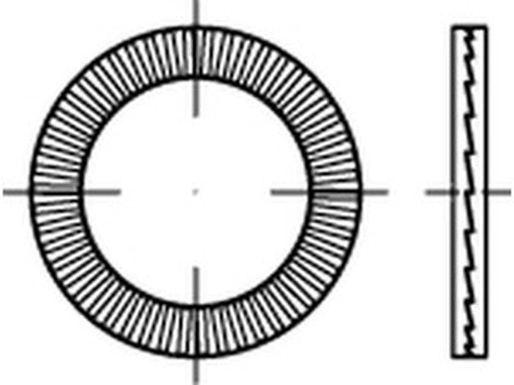 Bild von ART 88032 Keilsicherungsscheiben für HV flZnnc 21 x 37 x 3,7 flZnnc VE=S (VPE=100 Pkg. (100))