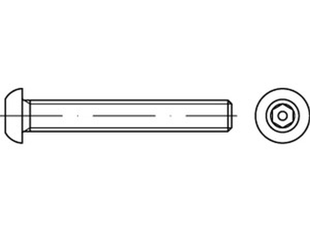 Bild von ART 88113 Sicherh.Schr(I7380)A2 M 3 x 10 Innensechskant m. Zapfen A 2 VE=S (VPE=100 Pkg. (100))