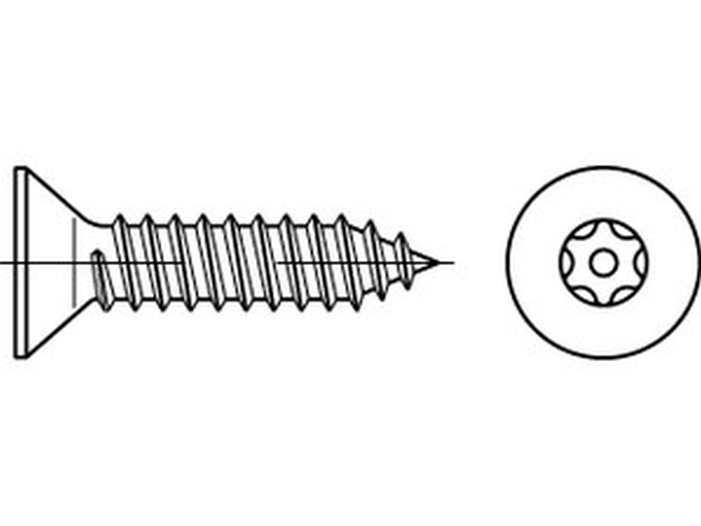 Bild von ART 88115 Sicherh. Schr. (D7982) A 2 2,9 x 13 mit PIN-ISR T10 A 2 VE=S (VPE=100 Pkg. (100))