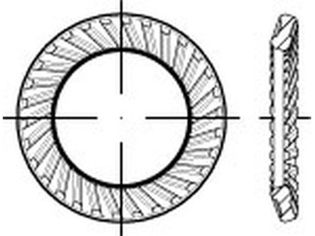 Bild von ART 88120 SCHNORR - Scheiben Federstahl S 6 mech. verzinkt mech Zn VE=K (VPE=250 Pkg. (250))