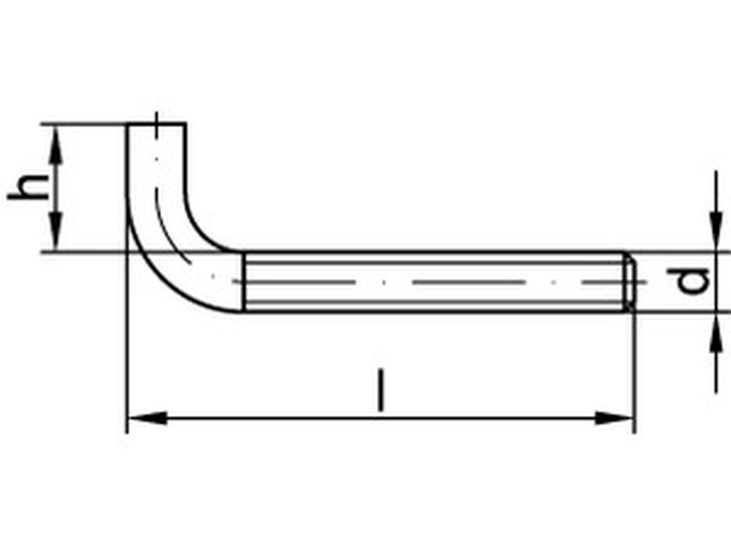 Bild von ART 88138 Ger. Schraubhaken Art. 4E St. M 4 x 40 galv. verzinkt gal Zn VE=S (VPE=100 Pkg. (100))