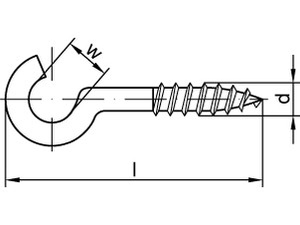 Bild von ART 88141 geb. Schr.haken Stahl Typ 11K 25 mm Kunststoff, weiß VE=S (VPE=100 Pkg. (100))