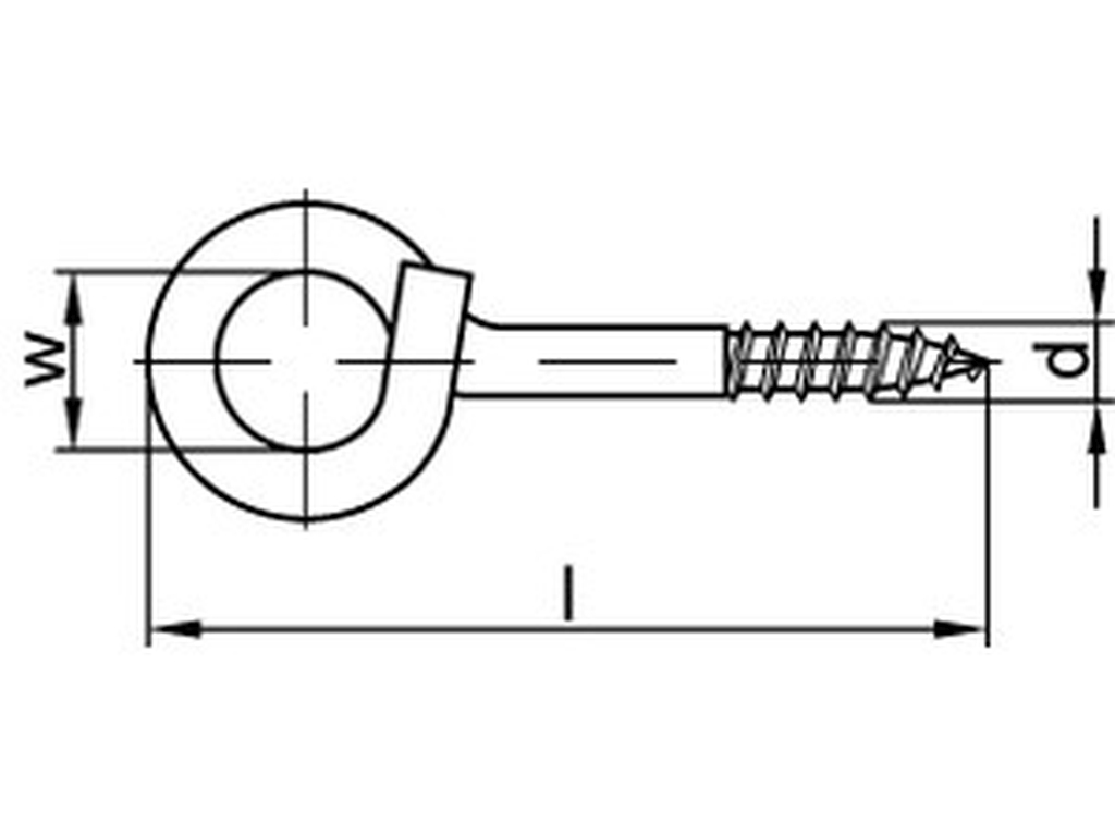 Bild von ART 88144 Starke Deckenhaken m. Holzgew. St. Typ 18 9 x 120 gal Zn gal Zn VE=S (VPE=20 Pkg. (20))